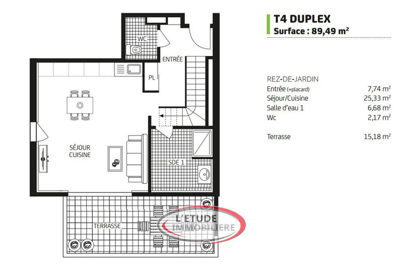 Appartement - 89 m² - 4 pièces