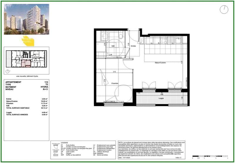 Appartement - 39 m² - 2 pièces