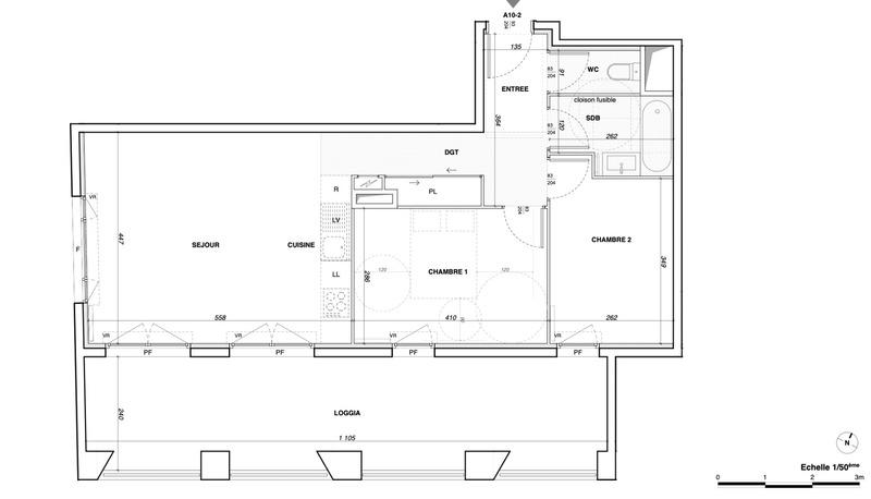 Appartement - 61 m² - 3 pièces