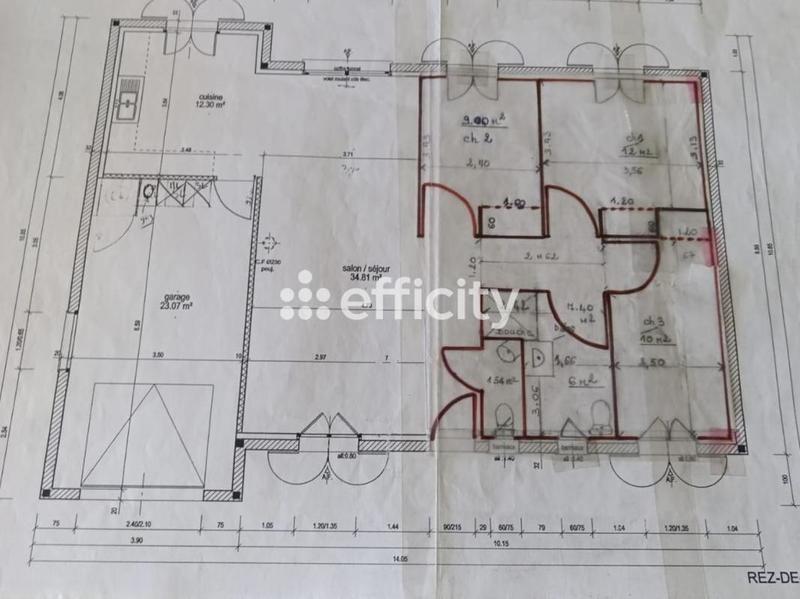 Maison - 90 m² - 4 pièces