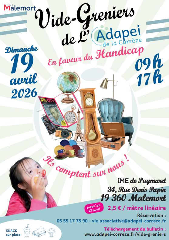 Vide-greniers de l'adapei de la corrèze