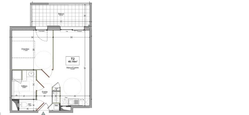 Appartement - 40 m² - 2 pièces