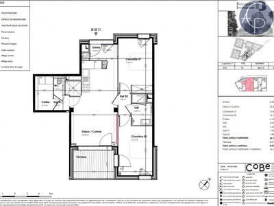 Appartement - 66 m² - 3 pièces