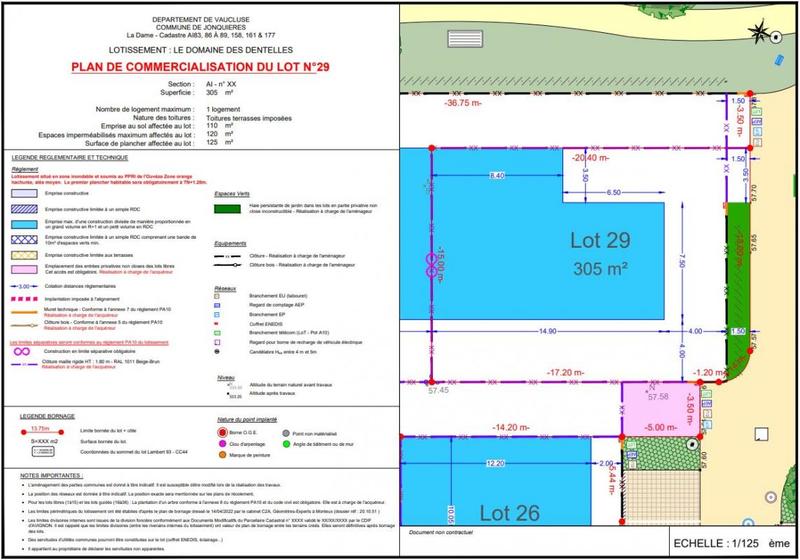 Terrain constructible - 305 m²