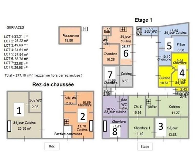 Immeuble - 435 m² - 22 pièces