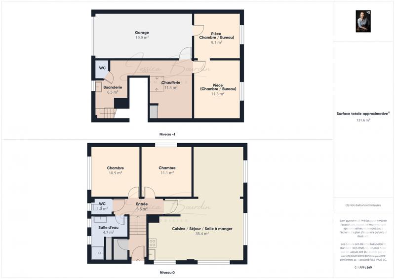 Maison - 65 m² - 3 pièces