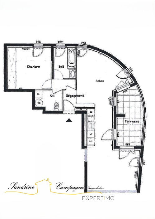 Appartement - 59 m² - 2 pièces