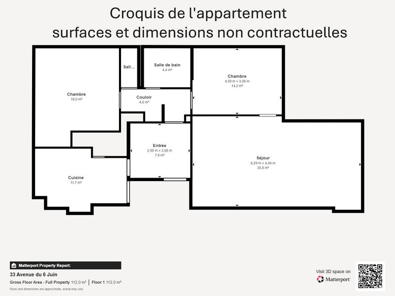 Appartement - 103 m² - 3 pièces