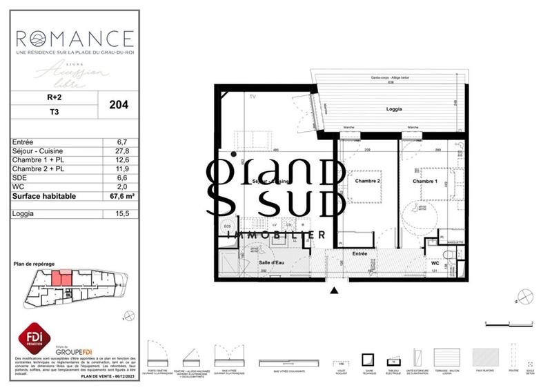 Appartement - 67 m² - 3 pièces