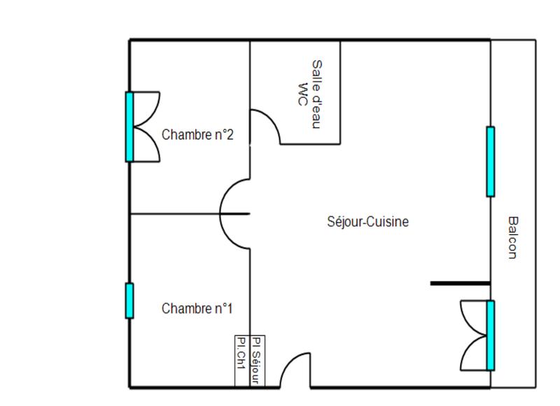 Appartement - 59 m² - 3 pièces