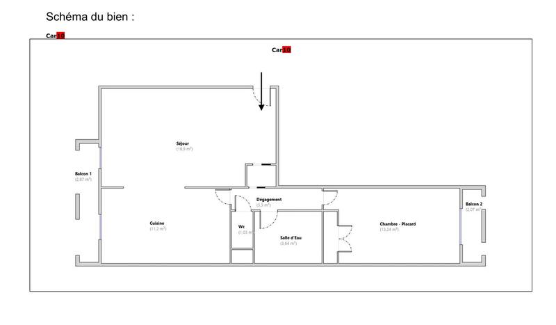 Appartement - 51 m² - 2 pièces