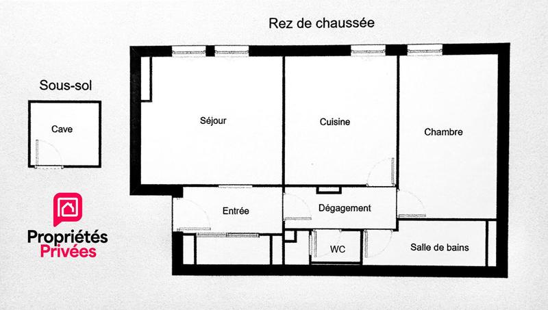 Appartement - 45 m² - 2 pièces