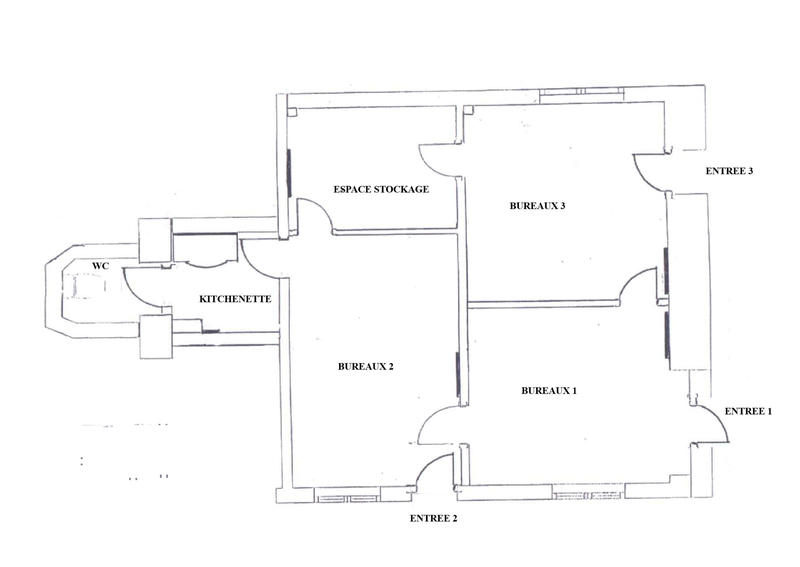 Bureau - 40 m² - 4 pièces