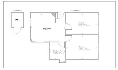 Appartement - 52 m² - 3 pièces