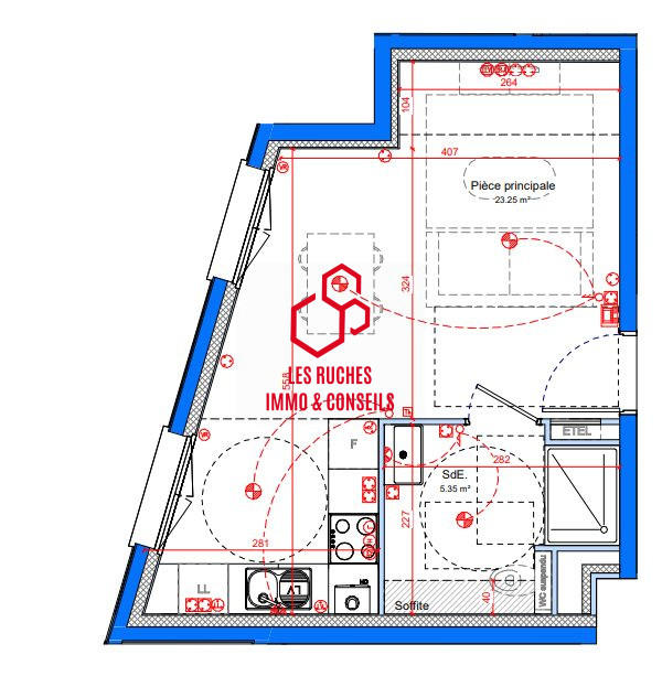 Appartement - 29 m² - 1 pièce