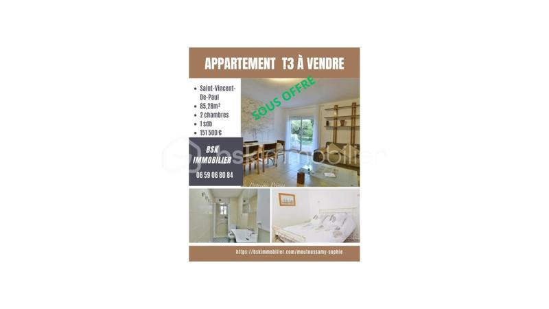 Appartement - 85 m² - 3 pièces