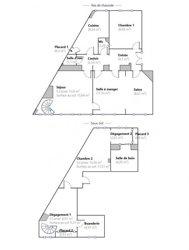 Appartement - 92 m² - 5 pièces