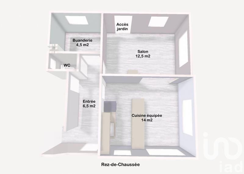 Maison de village - 80 m² - 3 pièces