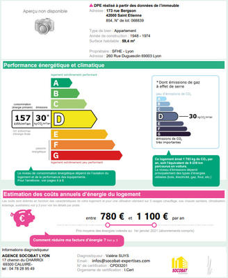 Appartement - 59 m² - 3 pièces