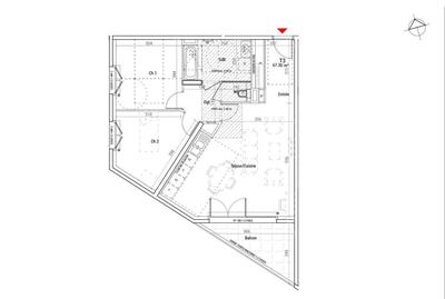 Appartement - 67 m² - 3 pièces