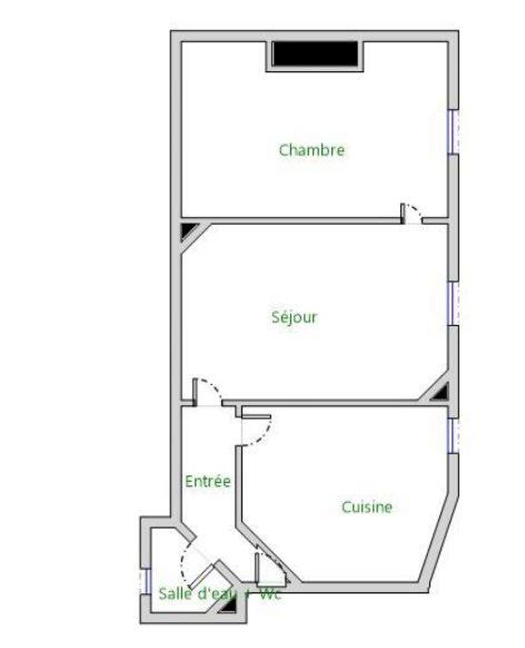 Appartement - 35 m² - 2 pièces