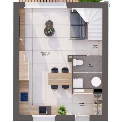 Maison - 63 m² - 4 pièces