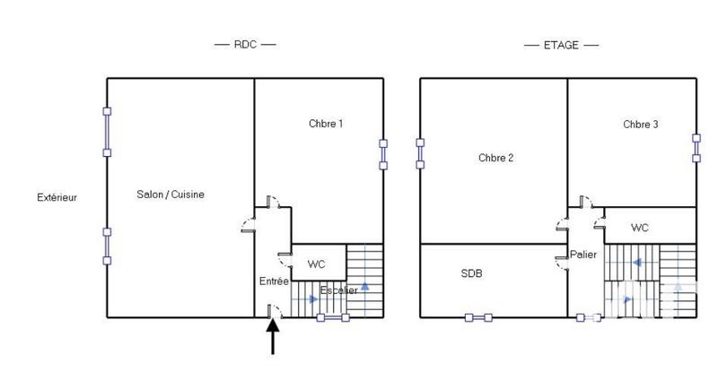 Maison - 60 m² - 4 pièces