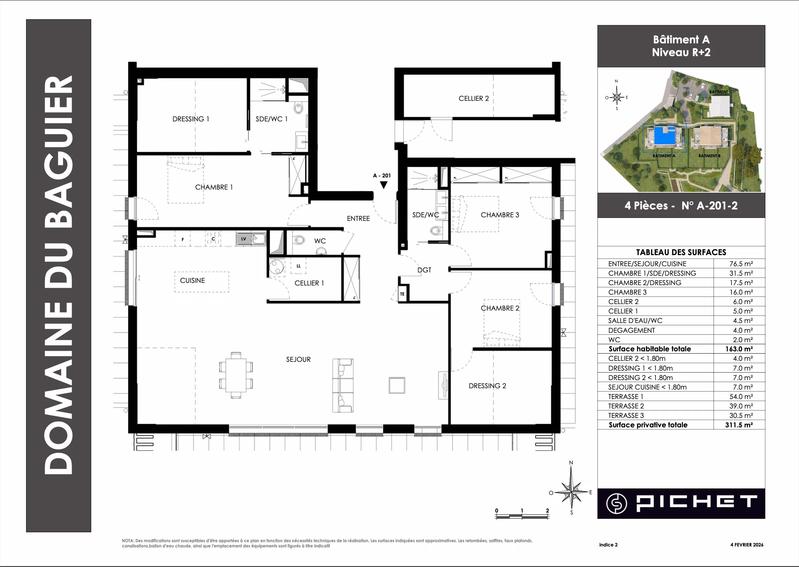Appartement - 163 m² - 4 pièces