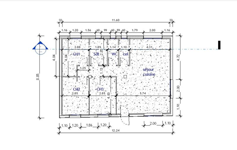 Maison - 100 m² - 1 pièce