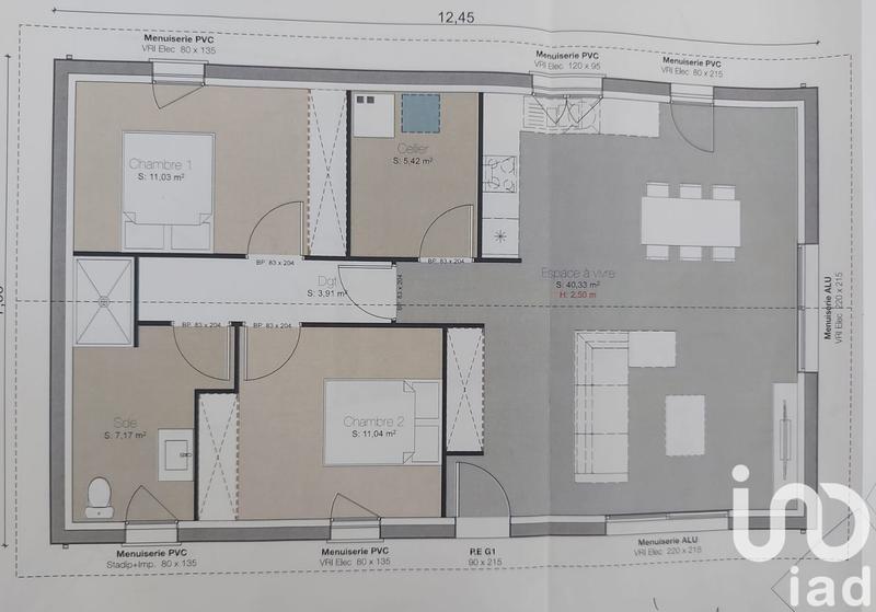 Maison - 80 m² - 3 pièces