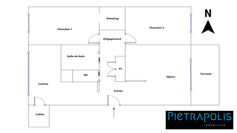 Appartement - 75 m² - 3 pièces