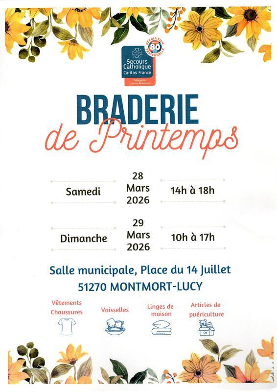 Braderie solidaire de printemps du secours catholique
