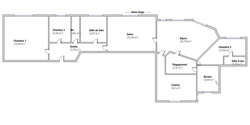 Appartement - 105 m² - 5 pièces
