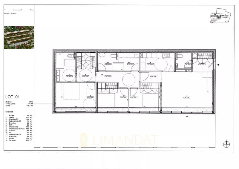 Appartement - 118 m² - 4 pièces