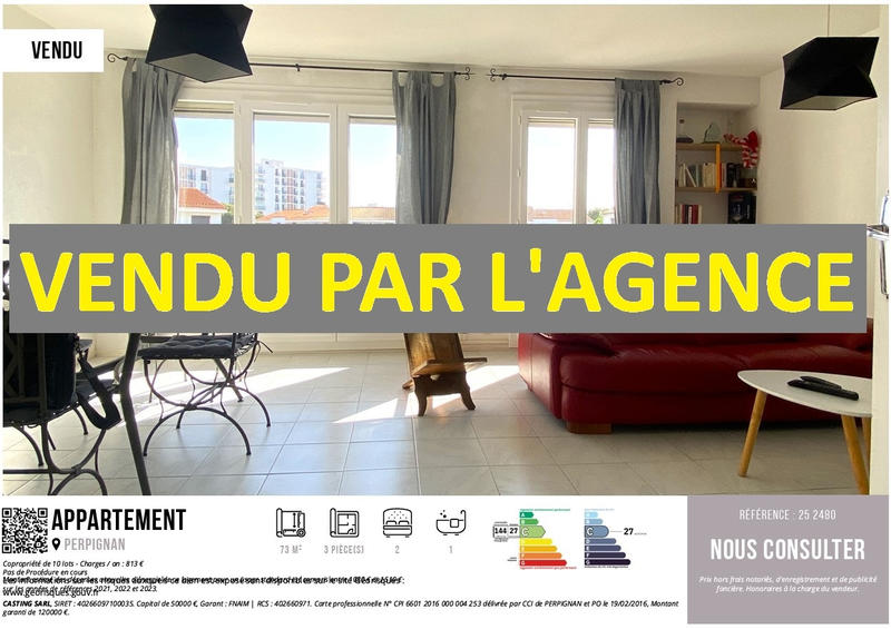 Appartement - 73 m² - 3 pièces