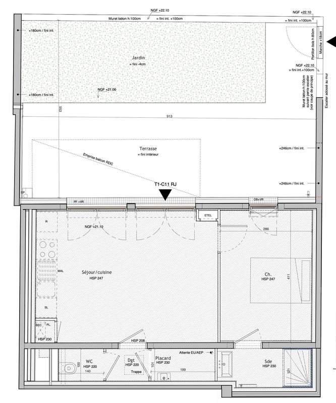 Appartement - 43 m² - 2 pièces