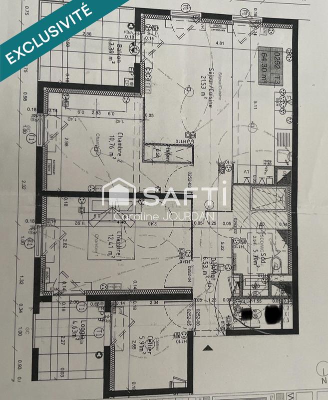Appartement - 64 m² - 3 pièces