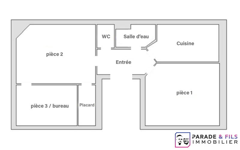 Appartement - 51 m² - 3 pièces
