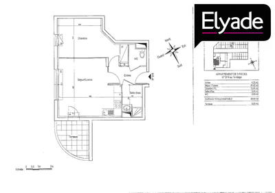 Appartement - 44 m² - 2 pièces