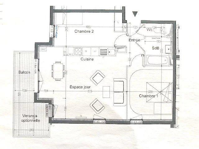 Appartement - 62 m² - 3 pièces