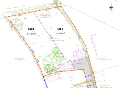 Terrain - 509 m²