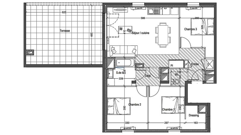 Appartement - 76 m² - 4 pièces