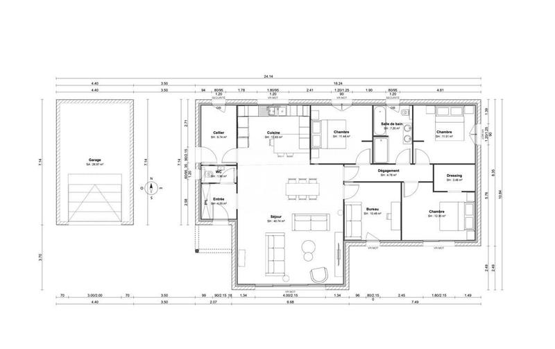 Maison contemporaine - 128 m² - 4 pièces