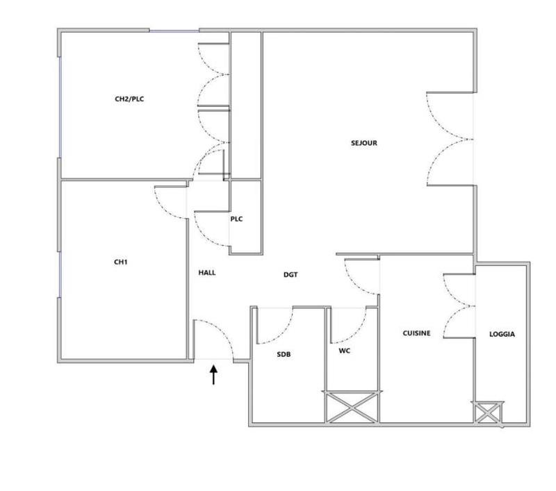 Appartement - 60 m² - 3 pièces