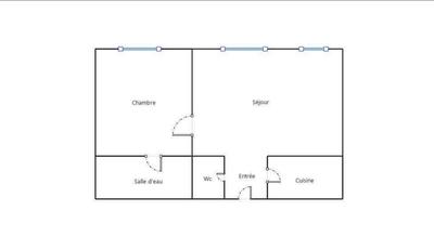 Appartement - 43 m² - 2 pièces