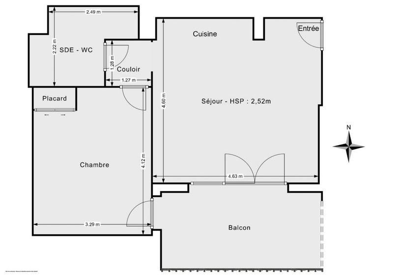 Appartement - 48 m² - 2 pièces