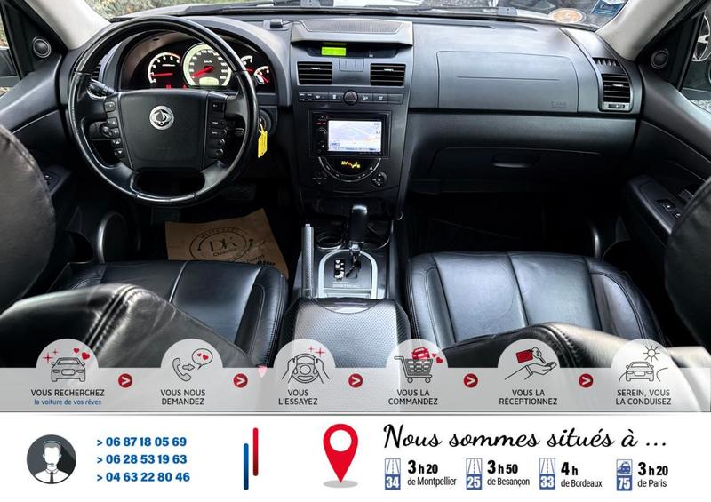 Ssangyong Rexton II 2.7 d 4x4 186cv 270 Xvd Sport (Mercedes) Grand Luxe Bva Mode Winter Sport*Vitres teintées*Attelage*Marche pied*Barres de toit*Moteur à Chaine* Véhicule Sous Garantie Révision Ok* Carte Grise Moitié prix (Véhicule plus 10 ans)* équipé P