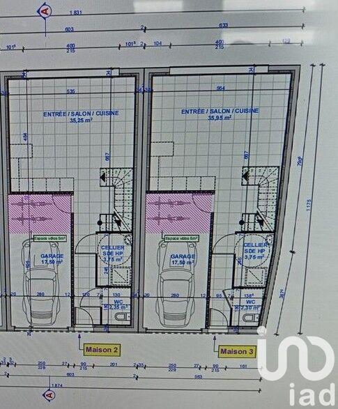 Maison de ville - 105 m² - 5 pièces