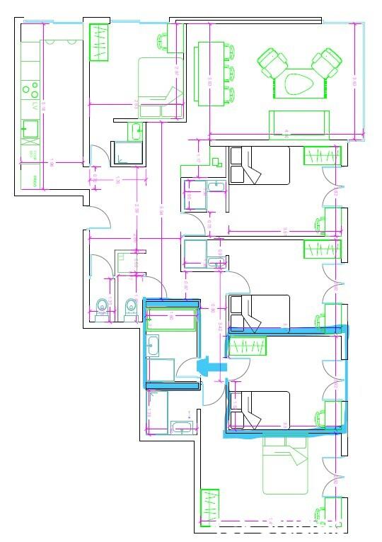 Chambre - 14 m² - 1 pièce