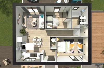 Maison - 68 m² - 2 pièces